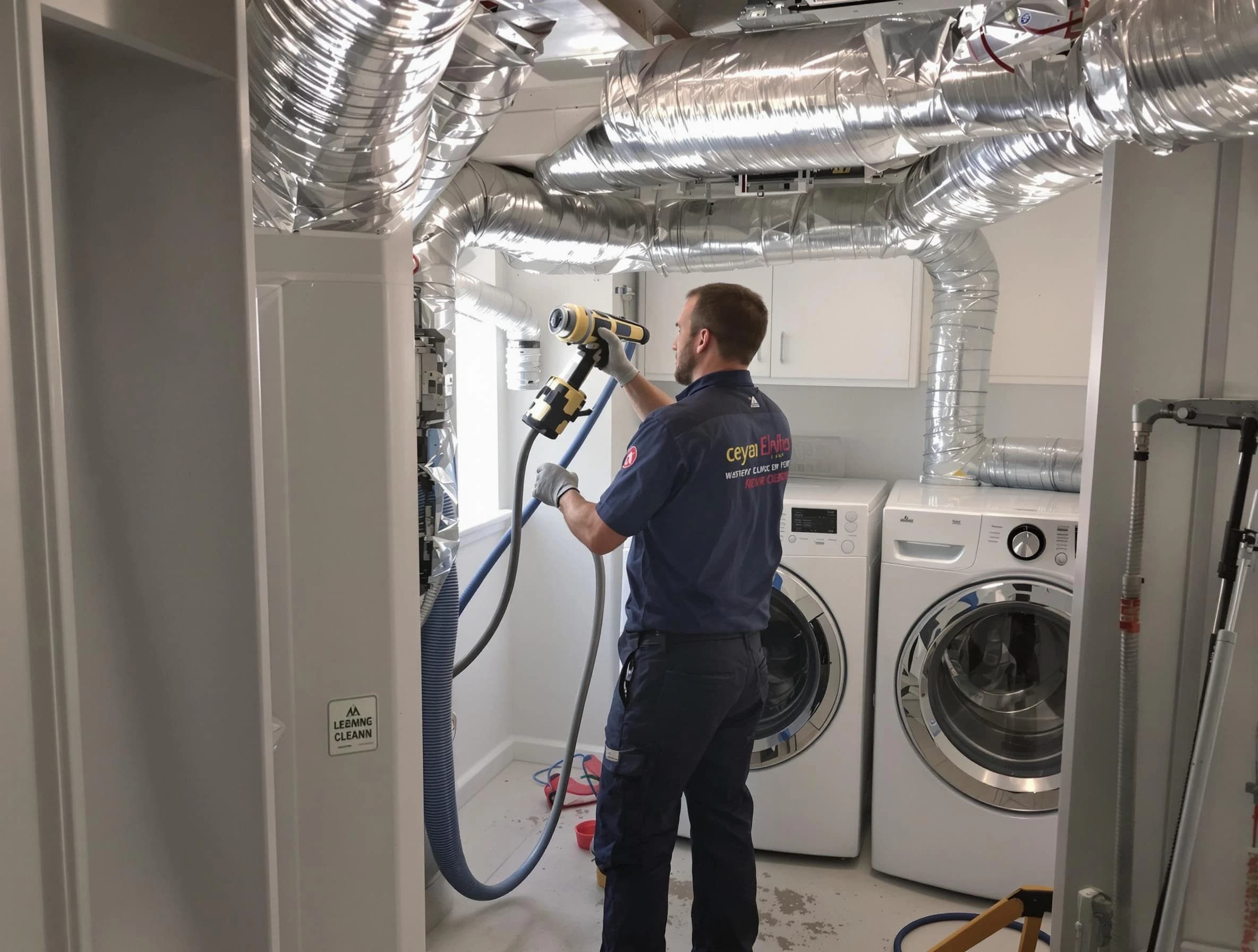 Applewood Dryer Vent Cleaning specialist using advanced equipment for thorough duct cleaning in Applewood