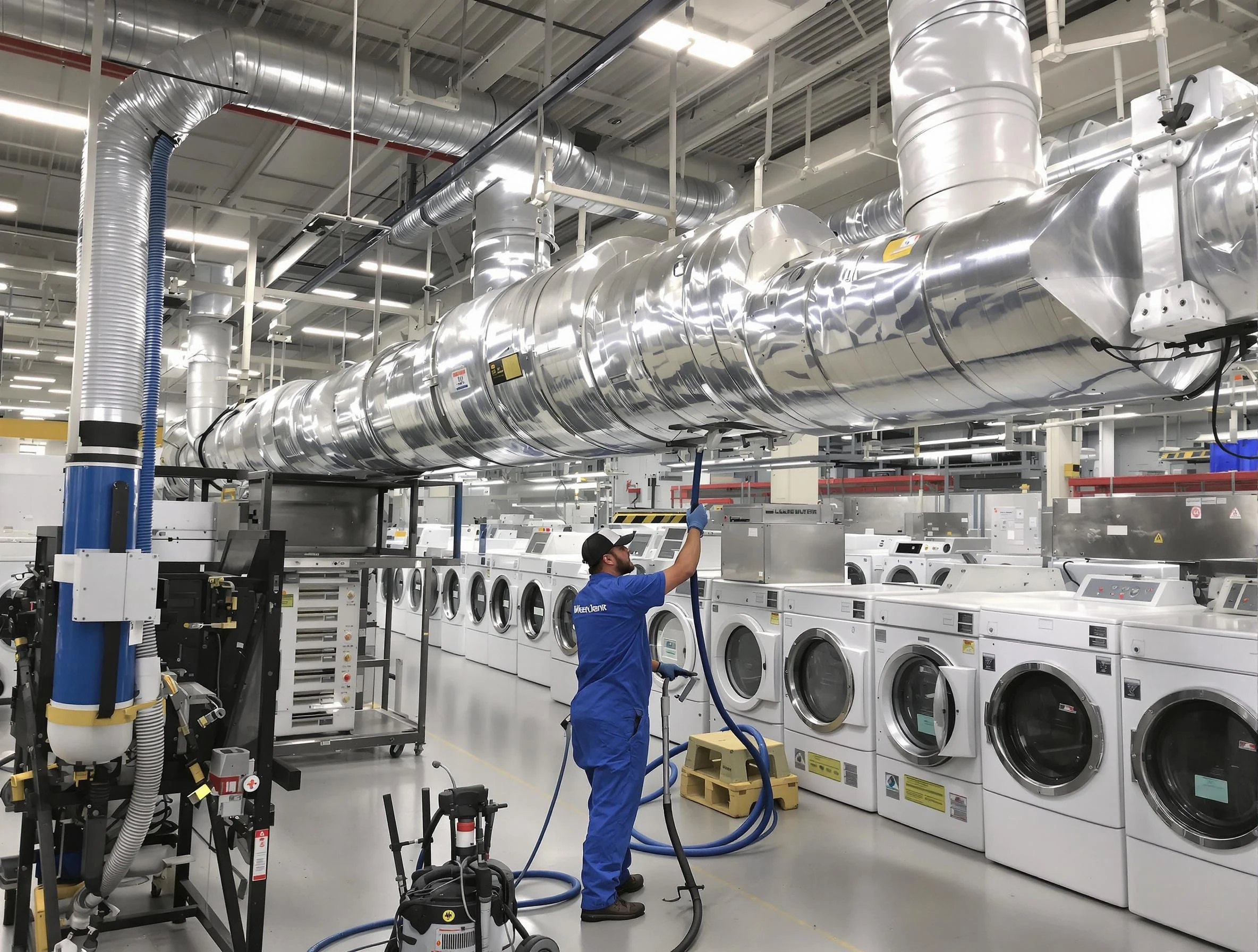 Applewood Dryer Vent Cleaning team performing heavy-duty industrial dryer vent cleaning in Applewood