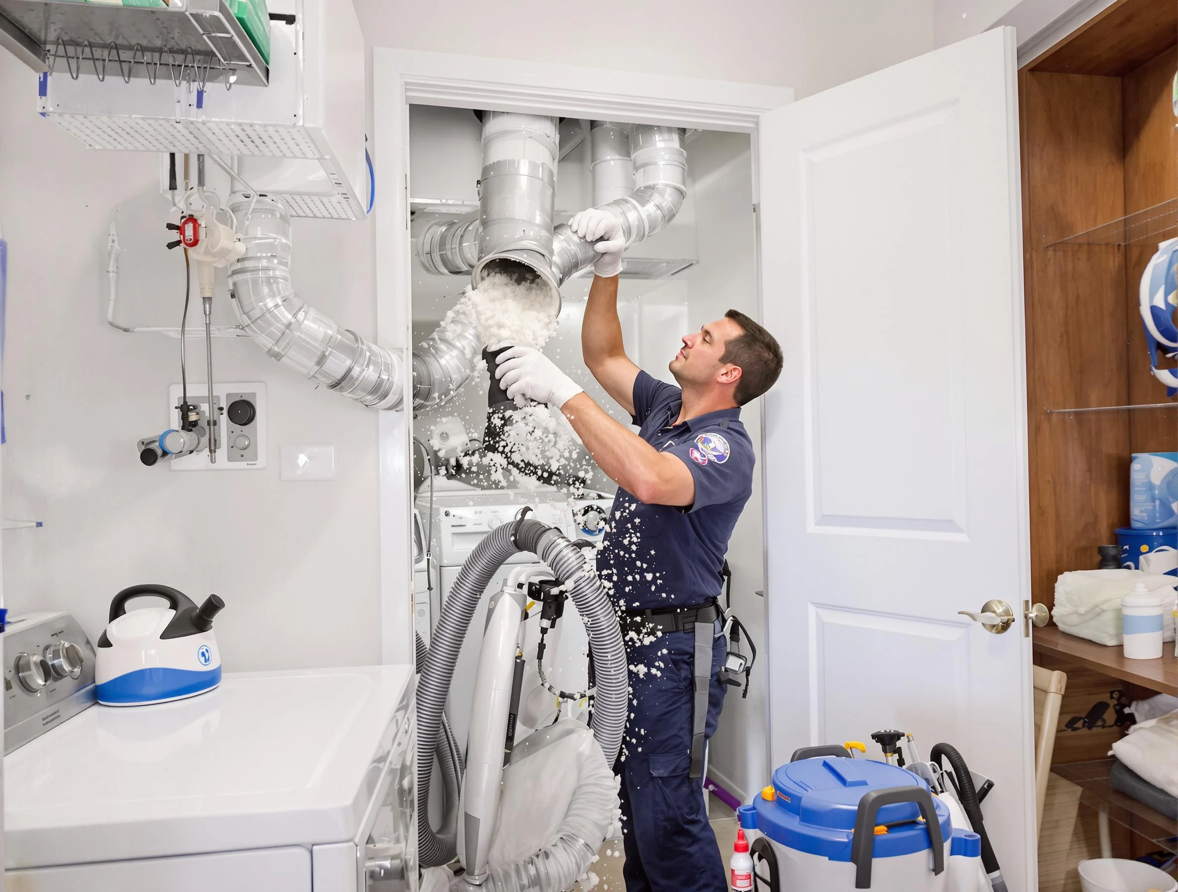 Applewood Dryer Vent Cleaning technician delivering thorough residential dryer vent cleaning service in Applewood